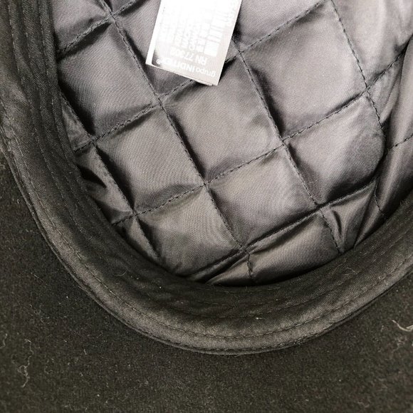 ZARA Military Army Hat Women's Wool Blend Quilted Lining Cap Blue Chain - Picture 5 of 8